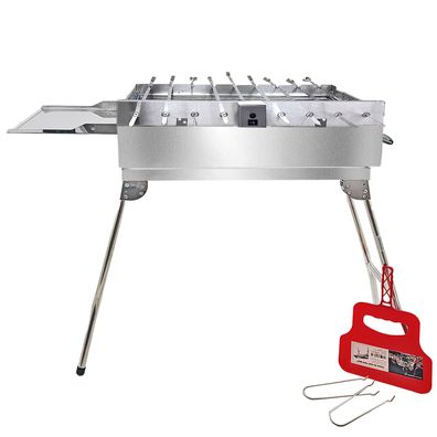 Schaschlikgrill President Mangal mit Drehspießregler Edelstahlmotor für 9 Spieße