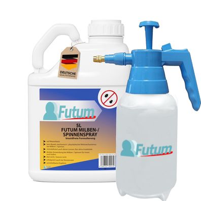 FUTUM 5L+2L Sprüher Milbenspray Spinnenspray Milbenmittel Spinnenmittel Abwehr