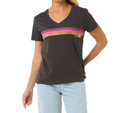 RIP CURL Women Shirt Surfarama washed black - Größe: XS