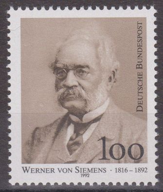 BRD 1992 postfrisch Michel-Nr. 1642 100. Todestag von Werner von Siemens