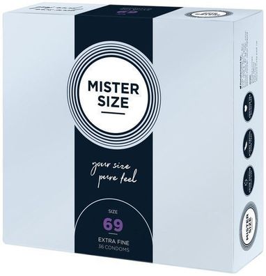 Mister Size Extragrosse Kondome 69 mm - 36 Stueck fuer Ultimativen Komfort