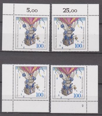BRD 1992 postfrisch alle vier Ecken Michel-Nr. 1638 Tag der Briefmarke