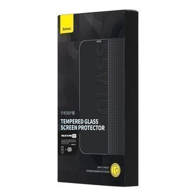 Baseus 3D Anti-Spy Panzerglas fuer iPhone 14 Pro, 0.3mm, Vollflaechenschutz mit Mo