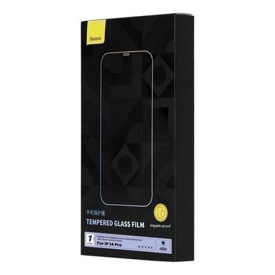 Baseus Hartglas Displayschutz fuer iPhone 14 Pro - Vollstaendige Bildschirmabdecku
