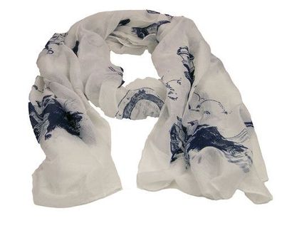 Schal mit maritimen Motiv