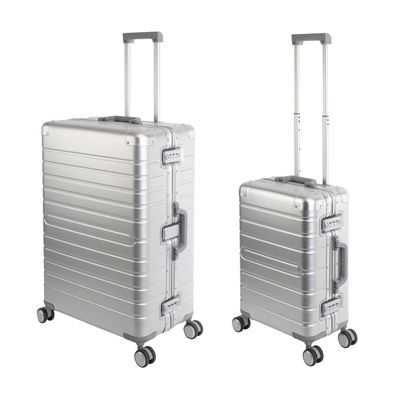 Kofferset Trolley 2-teilig 100% Aluminium Hartschale TSA Handgepäck und großer Koffer