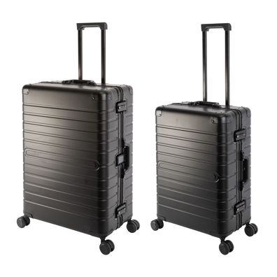 Oslo - 2er Set - Trolleys mit - Rollen - Aluminium Hartschale - Reisekoffer M+L