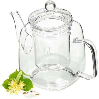 KADAX Teekanne mit Teesieb, Teezubereiter aus Glas