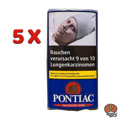 Pontiac Halfzware Shag 5x 30g Drehtabak Zigarettentabak