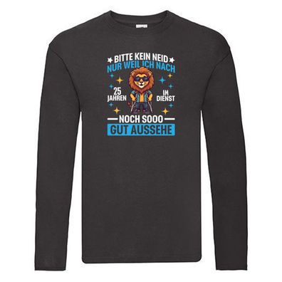 25 Jahre im Dienst | Arbeitsjubiläum | Arbeit Long Sleeve Schwarz