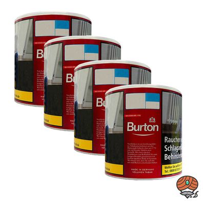 Burton Original Red / Rot Volumentabak Dose 4x 43g