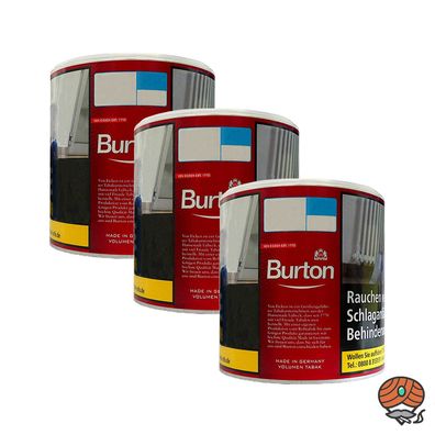 Burton Original Red / Rot Volumentabak Dose 3x 43g