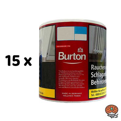 Burton Original Red / Rot Volumentabak Dose 15x 43g
