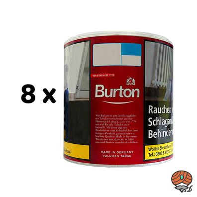 Burton Original Red / Rot Volumentabak Dose 8x 43g