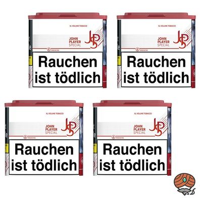 JPS John Player Special Red / Rot XL Volumentabak - Tabak Dose 4x 36g