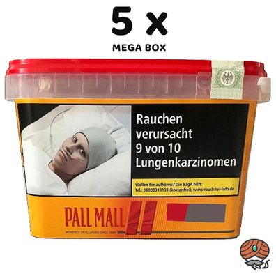 Pall Mall Allround Volumentabak / Tabak Mega Box 5x 125g