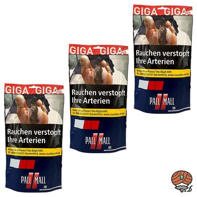 Pall Mall Red Volumentabak / Tabak Giga Beutel 3x à 104g