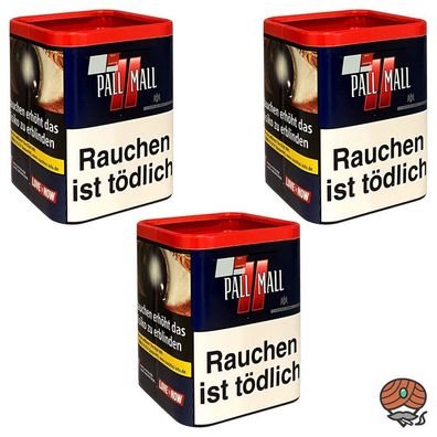 Pall Mall Red Volumentabak/Tabak/Stopftabak Dose 3x 43g