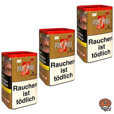 3x Pall Mall Authentic Red / Rot XXL Dose 3x 80g Volumentabak