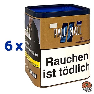 Pall Mall Authentic Blue / Blau Zigarettentabak / Stopftabak XXL Dose 6x 80g