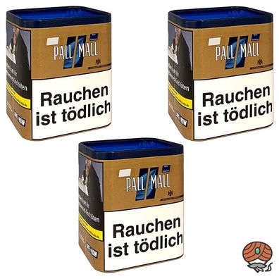 Pall Mall Authentic Blue / Blau Zigarettentabak / Stopftabak XXL Dose 3x 80g