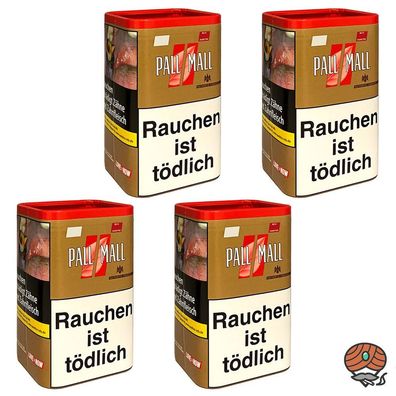 Pall Mall Authentic Red / Rot Volumentabak XXL Dose 4x 80g