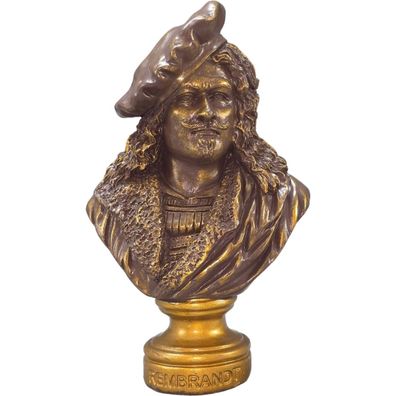 Kleine bronzefarbene Büste Rembrandt
