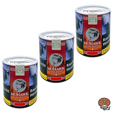 Mohawk Dark Blend Feinschnitt Tabak Dose 3x 100g