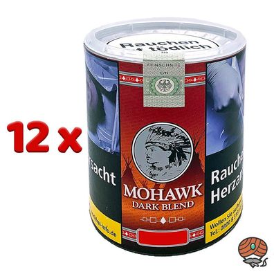 Mohawk Dark Blend Feinschnitt Tabak Dose 12x 100g