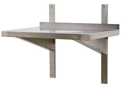 Gastronomie Hotel Küche Edelstahl Wandboard mit Aufkantung Bautiefe 400 mm AISI 304