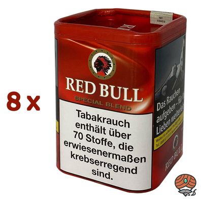 Red Bull Special Blend Feinschnitt- Zigaretten- Dreh- Stopf-Tabak Dose 8x 120g