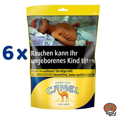 Camel Yellow / Gelb Volumentabak / Zigarettentabak Beutel 6x 96g