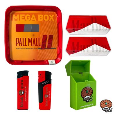 Pall Mall Allround Volumentabak Mega Box 125g, Marlboro Rot Hülsen, Zubehör
