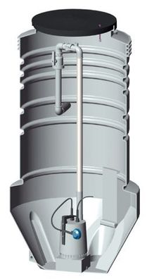 Grundfos Abwasserpumpstation PS.R.10.25.D. DC. SS40. H40. SEG. PE 99161809