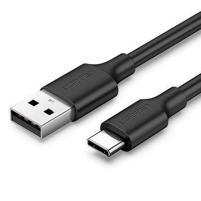 Ugreen USB-C Ladekabel, 3A Schnellladekabel, 1,5m Laenge, Schwarz, USB-A zu USB-C