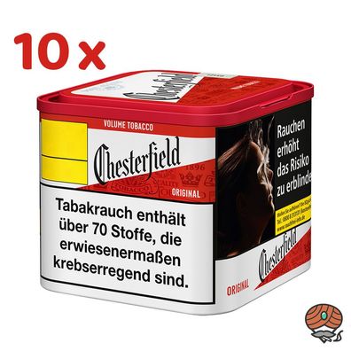 Chesterfield Red Volumentabak / Zigarettentabak 10x 40g M Dose