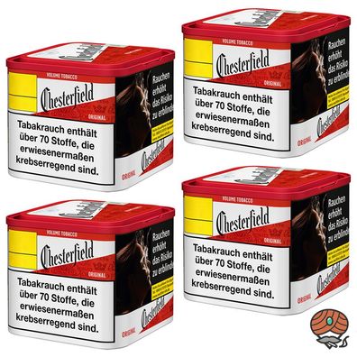 Chesterfield Red Volumentabak / Zigarettentabak 4x 38g M Dose