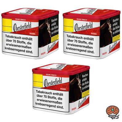 Chesterfield Red Volumentabak / Zigarettentabak 3x 40g M Dose
