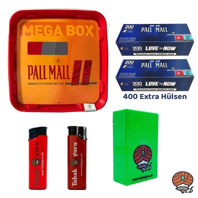 Pall Mall Allround Volumentabak Mega Box 125g, Blue Xtra Hülsen, Zubehör