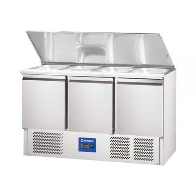 Stalgast 3-türige Saladette 4x GN 11 mit statischer Kühlung