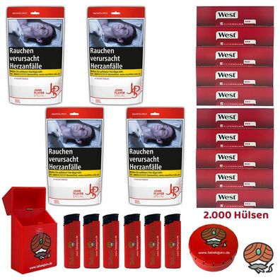 JPS John Player Special Volumentabak Zip Bag 4x 80g, West Hülsen, Zubehör
