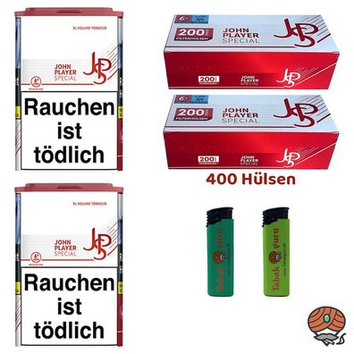 JPS John Player Special Red/Rot XL Volumentabak Dose 2x 56g, Hülsen, FZ