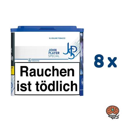 JPS John Player Special Blue / Blau XL Volumentabak - Tabak Dose 8x 36g
