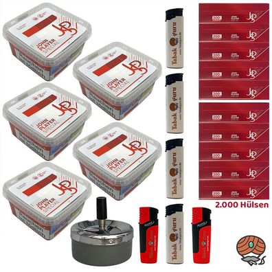JPS/John Player Special Volumentabak Mega Box 5x 130g, JPS Hülsen, Zubehör