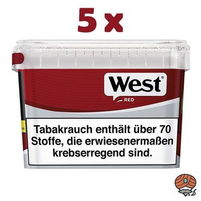 West Red Volumentabak / Zigarettentabak Mega Box 5x 115g