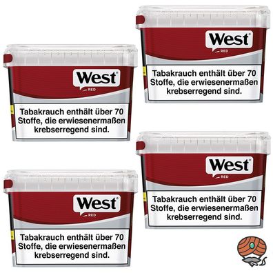 West Red Volumentabak / Zigarettentabak Mega Box 4x 115g