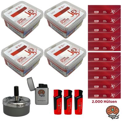 JPS/John Player Special Volumentabak Mega Box 4x 130g, JPS Hülsen, Zubehör
