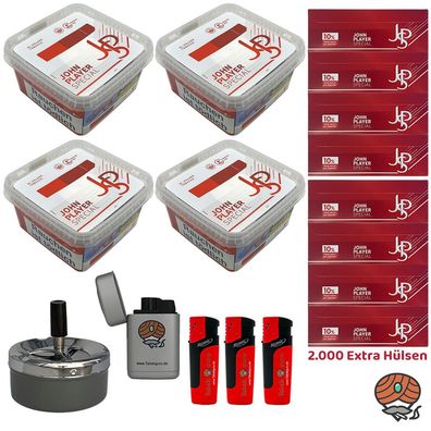 JPS John Player Special Volumentabak Mega Box 4x 130g, Extra Hülsen, Ascher