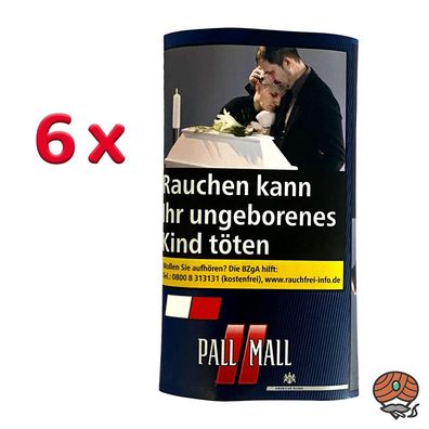 Pall Mall Roll American Blend Red Drehtabak 6x 30g Pouch Zigarettentabak