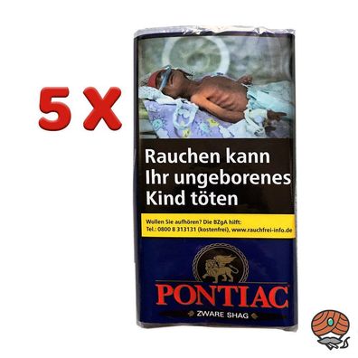 Pontiac Zware Shag 5x 30g Drehtabak Zigarettentabak